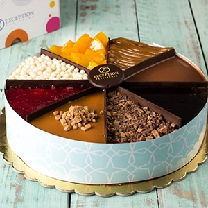 Half Fruit & Half Chocolate Cake - Size 24 - Exception Pastry - Egypt 