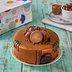 Mix chocolate caramel cake - size 16 - Exception Pastry - Egypt 